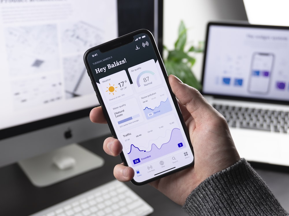 App screens in hand
